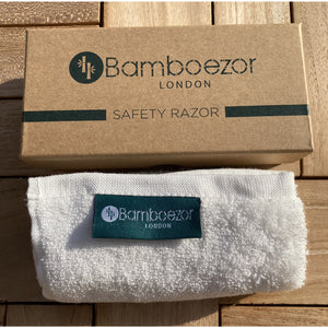 Premium Quality Bamboo Handle Double Edge Safety Razor & Bamboo Washcloth - Bamboezor London