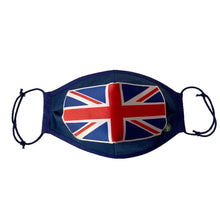 Load image into Gallery viewer, Reusable 4 Ply Distressed British Union Jack Flag Face Mask. UK Handmade - Bamboezor London

