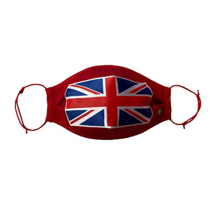 Reusable 4 Ply Distressed British Union Jack Flag Face Mask. UK Handmade - Bamboezor London